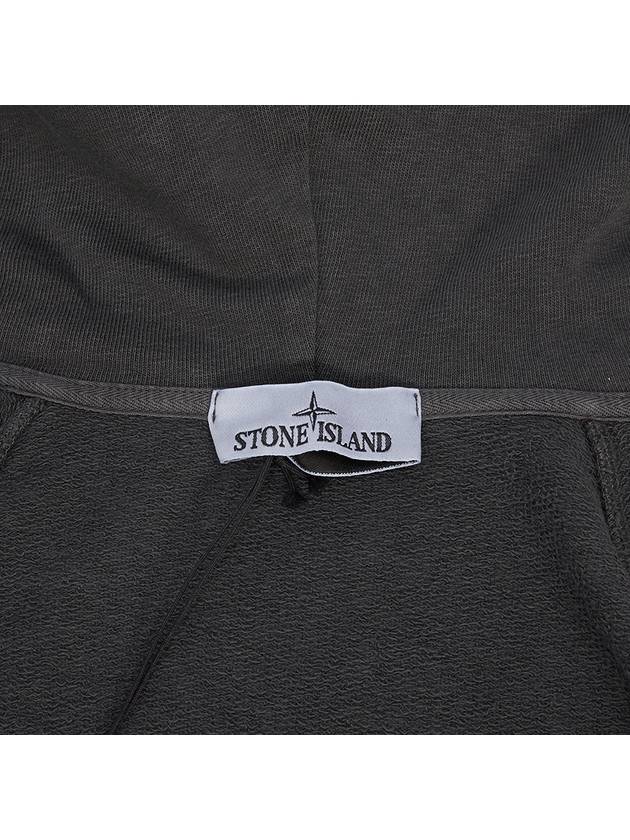 Men's Garment Dyed Malfile Zip Up Hoodie Grey - STONE ISLAND - BALAAN 11