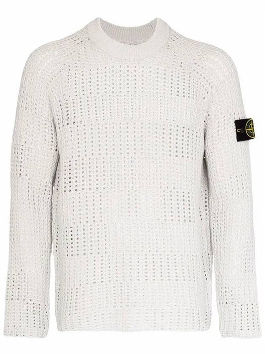 Wappen Patch Knit Top Off White - STONE ISLAND - BALAAN 2