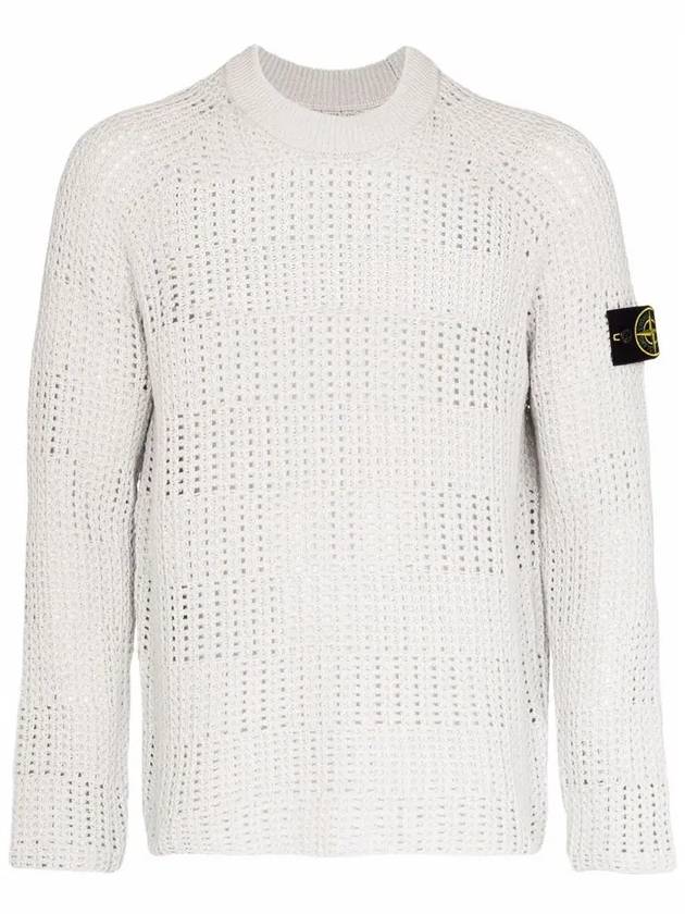 Wappen Patch Knit Top Off White - STONE ISLAND - BALAAN.