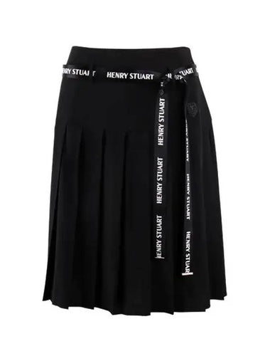 Golf Women s Medium Pleated Skirt Black - HENRY STUART - BALAAN 1