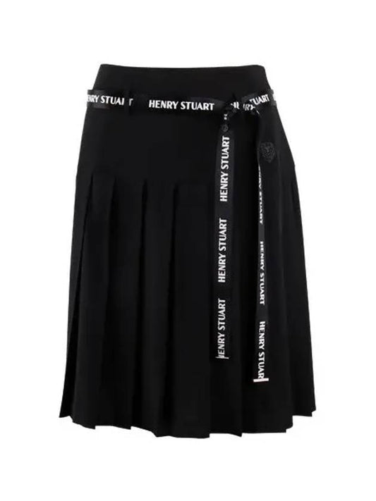 Golf Medium Pleated Skirt Black - HENRY STUART - BALAAN 1