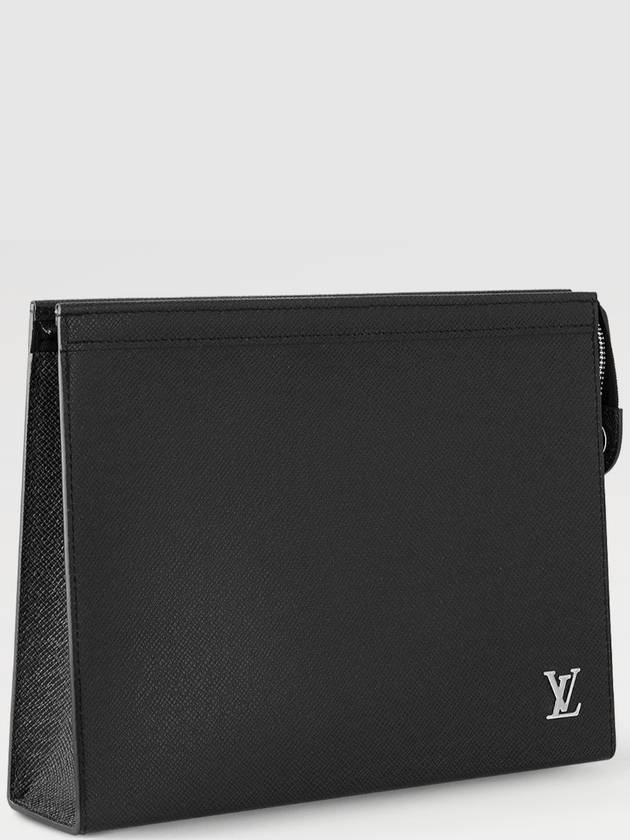 Pochette Voyage Taiga Leather Pouch Bag Black - LOUIS VUITTON - BALAAN 9