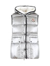 Hera Logo Down Padded Vest Silver - MONCLER - BALAAN 3