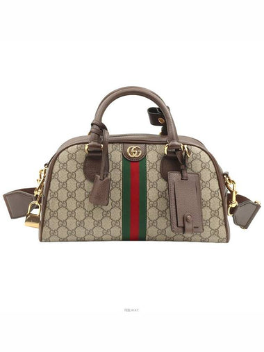 GG Supreme Canvas WEB Ophidia Gold Plated Medium Top Handle 2WAY 72457 - GUCCI - BALAAN 1