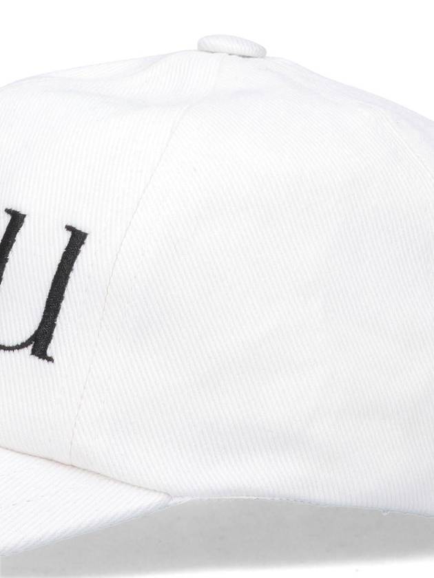 Embroidered Logo Cotton Ball Cap White - PATOU - BALAAN 4