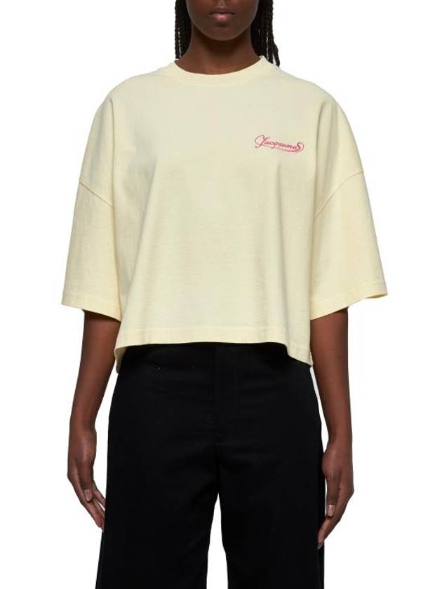 La Croisiere Short Sleeve T-Shirt Yellow - JACQUEMUS - BALAAN 3