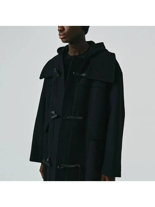 Neuer Overfit Hooded Double Coat Black - NOIRER - BALAAN 1