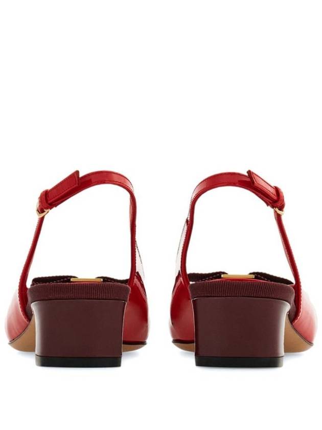 Salvatore Ferragamo Rivada Patent Leather Slingback With Vara Bow Shoes - SALVATORE FERRAGAMO - BALAAN 3