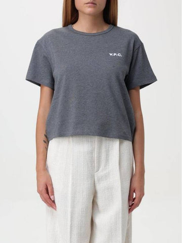 Boxy Micro Logo Short Sleeve T-Shirt Charcoal - A.P.C. - BALAAN 1