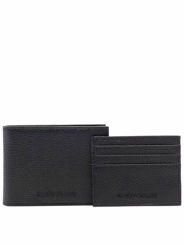 Logo Soft Grain Wallett Set Black - EMPORIO ARMANI - BALAAN 2