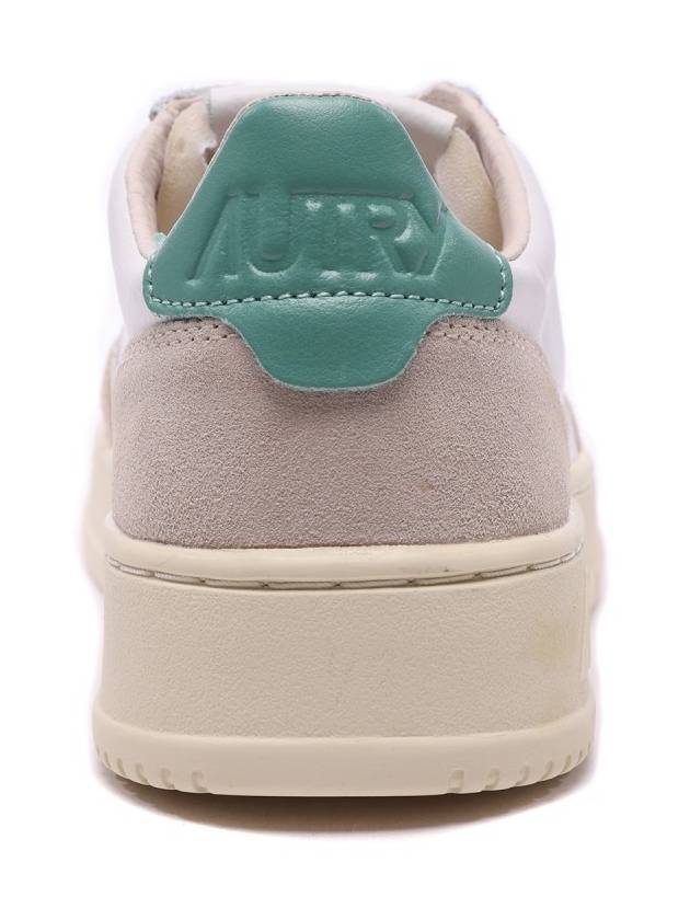 Women's Medalist Low Top Sneakers Green Tab White - AUTRY - BALAAN 5