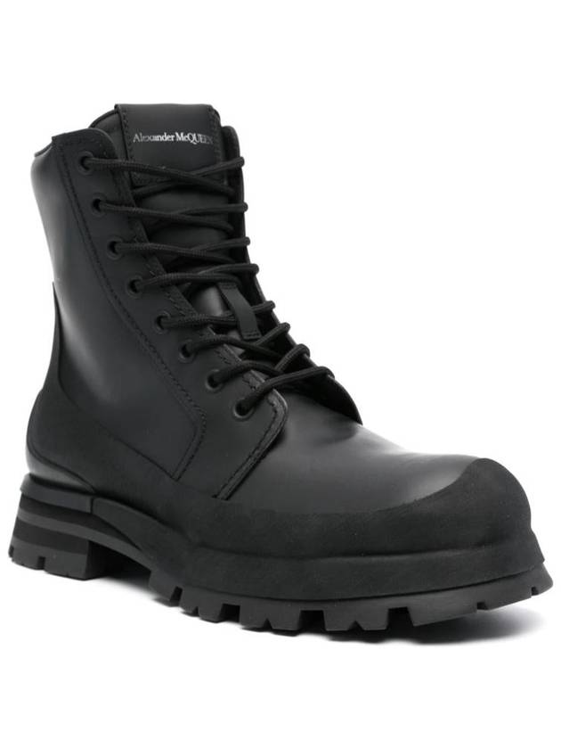 Wander Leather Combat Boots Black - ALEXANDER MCQUEEN - BALAAN 5