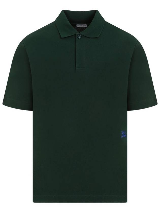 Embroid Logo Cotton Polo Shirt Ivy - BURBERRY - BALAAN 2