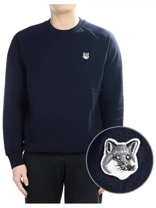 Men s Fox Head Sweatshirt GM00333KM0002 NAVY 271646 - MAISON KITSUNE - BALAAN 1