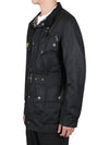 Men's International A7 Wax Slim Jacket Black - BARBOUR - BALAAN 5