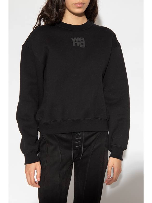 T By Alexander Wang Sweatshirt With Logo, Women's, Black - ALEXANDER WANG - BALAAN 3