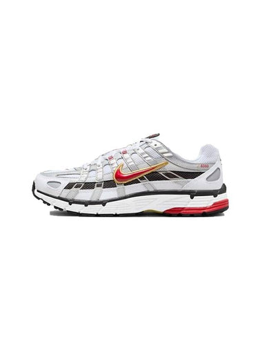 P 6000 Metallic Low Top Sneakers Silver Red - NIKE - BALAAN 1