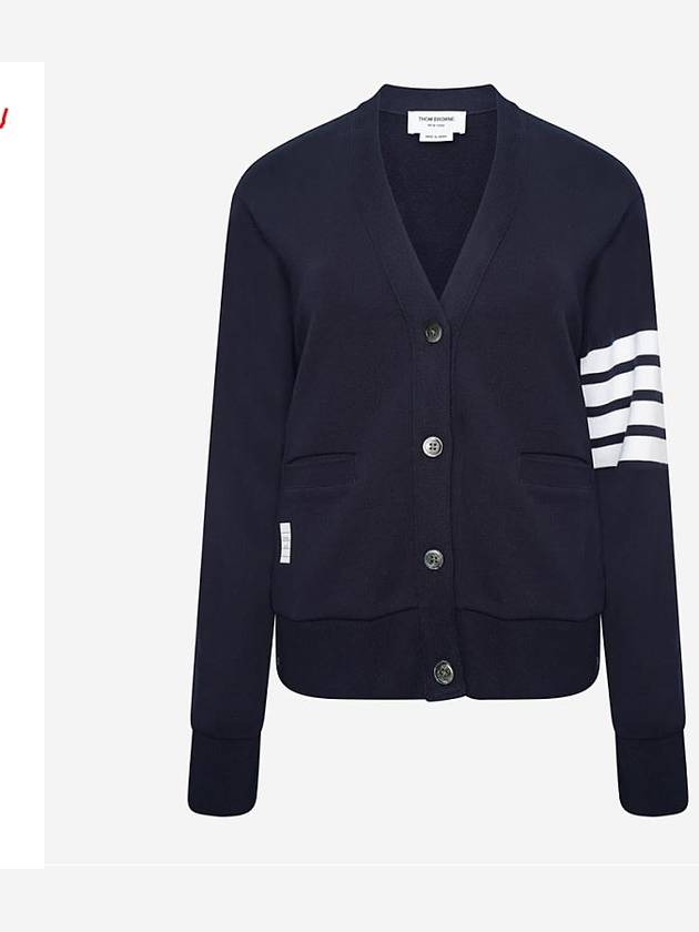 Men's Diagonal Classic Cashmere Cardigan Navy - THOM BROWNE - BALAAN 2