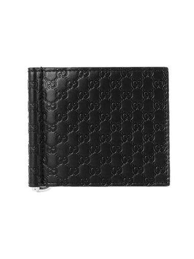 GG Micro Cima Money Clip Card Wallet Black - GUCCI - BALAAN 1