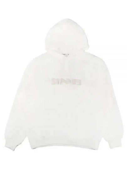 Embroidered Logo Hoodie White - SUNNEI - BALAAN 2