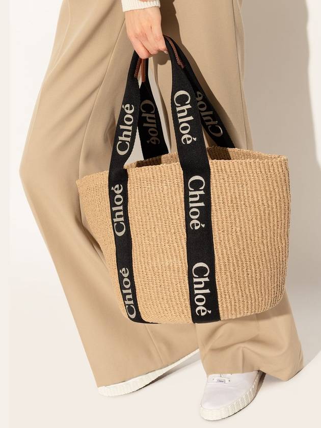 Woody Large Basket Tote Bag Beige - CHLOE - BALAAN 3