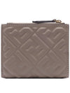 Slim Baguette FF Motif Nappa Leather Half Wallet Dove Grey - FENDI - BALAAN 5