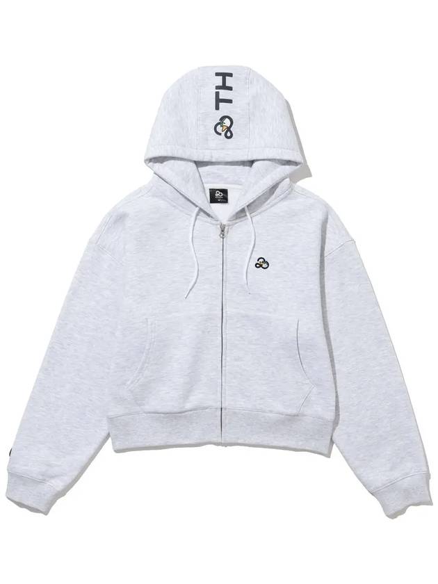 20ne Doug logo point crop hooded zip-up LMGREY - 20THHOLE - BALAAN 1