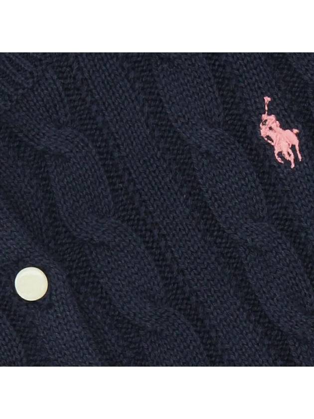 Kids Women s Pony Logo Cable Cardigan 737911 044 - POLO RALPH LAUREN - BALAAN 4