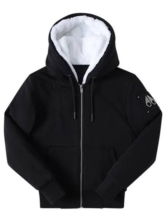 Classic Bunny 3 White Lining Zip Up Hoodie Black - MOOSE KNUCKLES - BALAAN 2