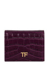 Cranberry TF logo half wallet S0431T LCL150 U3006 - TOM FORD - BALAAN 2