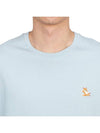 Chillax Fox Patch Regular Short Sleeve T-Shirt Sky Blue - MAISON KITSUNE - BALAAN 6