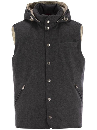 Detachable Hooded Down Vest Grey - BRUNELLO CUCINELLI - BALAAN 2