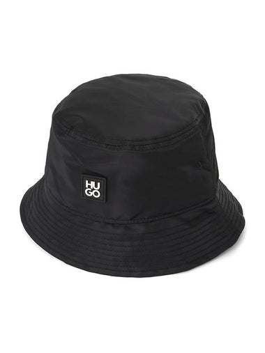 Men's Logo Patch Polyamide Bucket Hat Black - HUGO BOSS - BALAAN 1