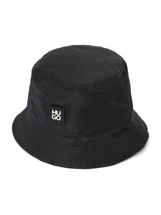 Men's Logo Patch Polyamide Bucket Hat Black - HUGO BOSS - BALAAN 2