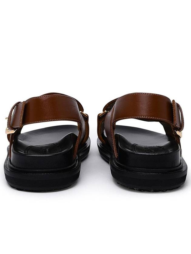 Fussbett Leather Sandals Brown - MARNI - BALAAN 5