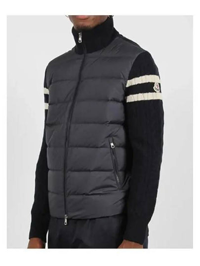 Logo patch knit padding navy blue - MONCLER - BALAAN 2