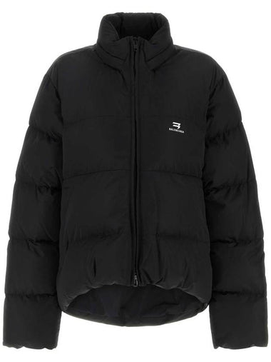 Sporty B Logo Point Down Padding Black - BALENCIAGA - BALAAN 1