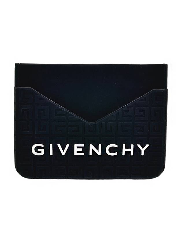 4G Logo Print Rubber Card Wallet Black - GIVENCHY - BALAAN 2