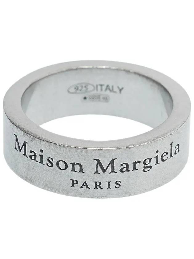 Logo Medium Ring Matte Silver - MAISON MARGIELA - BALAAN 3