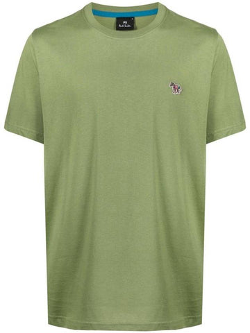 Zebra Logo Cotton Short Sleeve T-shirt Green - PAUL SMITH - BALAAN 1