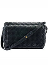 Intrecciato Lamb Leather Mini Cross Bag Black - BOTTEGA VENETA - BALAAN 2