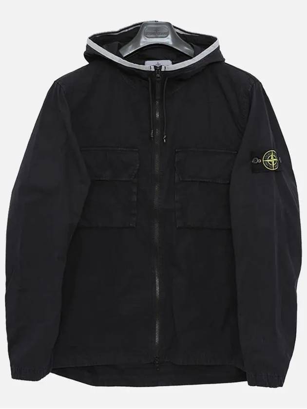 Wappen Patch Old Treatment Hooded Zip Up Up Navy - STONE ISLAND - BALAAN 2