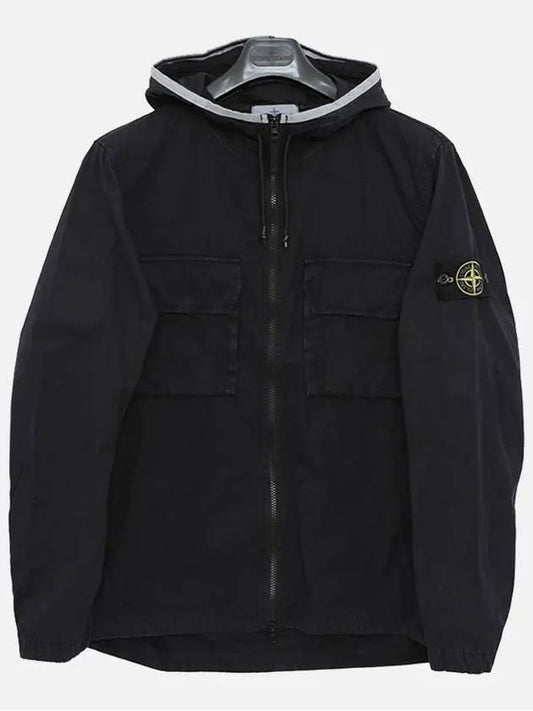 Wappen Patch Old Treatment Hooded Zip Up Up Navy - STONE ISLAND - BALAAN 2