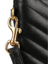 Gold Monogram Matelasse Clutch Bag Black - SAINT LAURENT - BALAAN 6