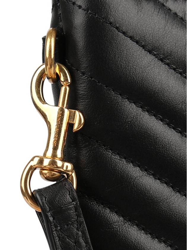 Gold Monogram Matelasse Clutch Bag Black - SAINT LAURENT - BALAAN 6