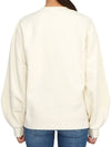 Women's Crew Neck Back Logo Sweatshirt Ivory - GANNI - BALAAN 5