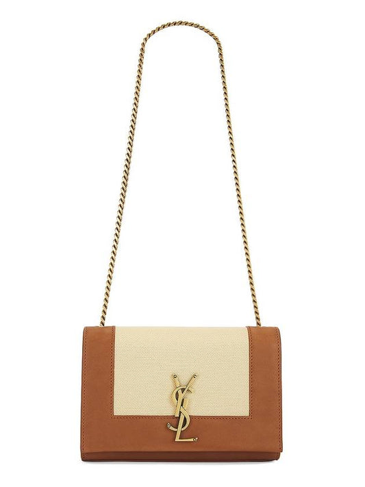 Kate Chain Small Shoulder Bag Naturel Brick - SAINT LAURENT - BALAAN 1