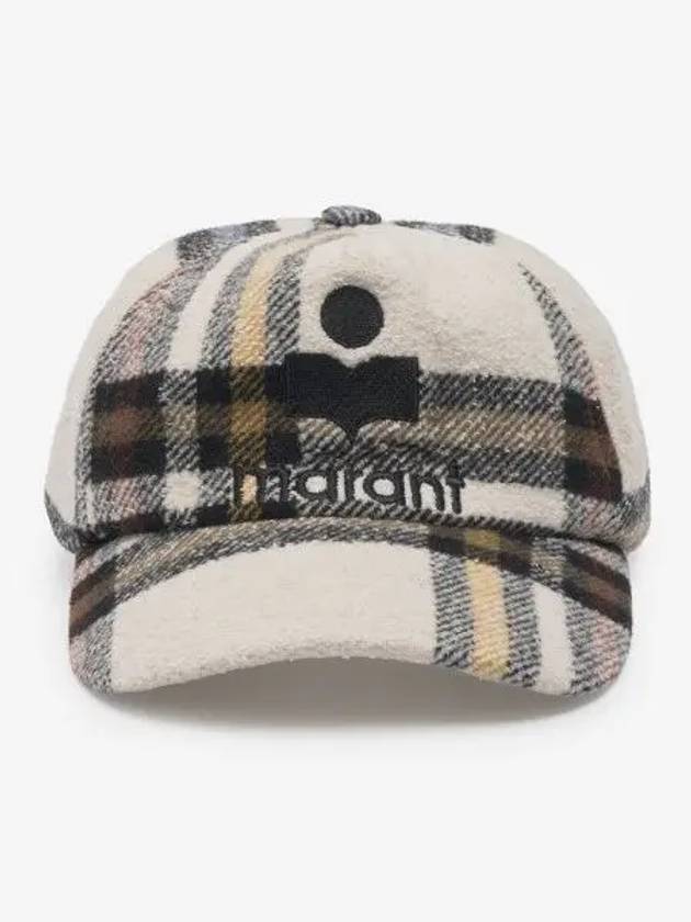 Tyron Check Ball Cap Ivory - ISABEL MARANT - BALAAN 2