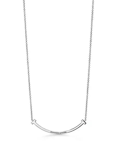 T Smile Small Diamonds Necklaces White Gold - TIFFANY & CO. - BALAAN 2