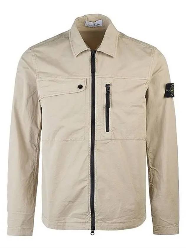 Supima Cotton Twill Stretch-TC Jacket Sand - STONE ISLAND - BALAAN 3